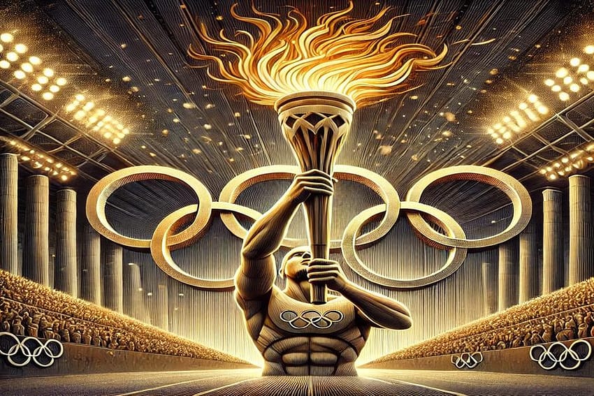 13 Bizarre Oddities About the Olympic Torch: Olympic Torch with Rings