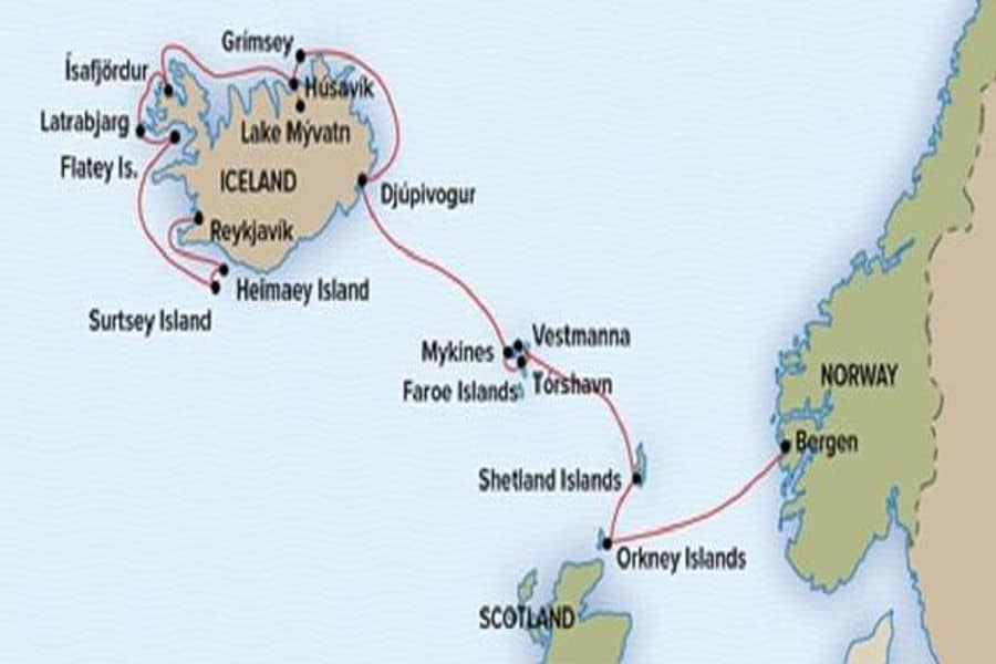 Northern isles Trade route map