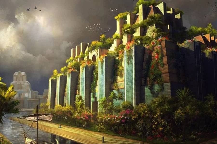 The Hanging Gardens of Babylon. Impression image