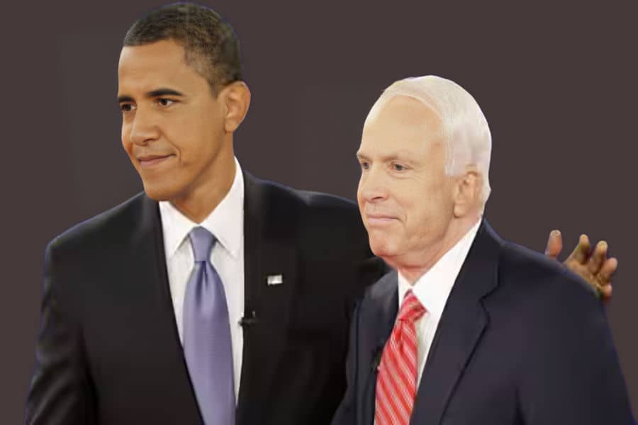 Barack Obama and John McCain