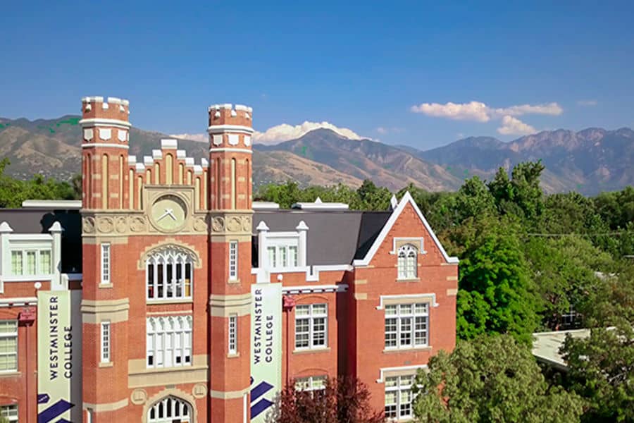 Westminster College in Utah: Overhead/sideon view